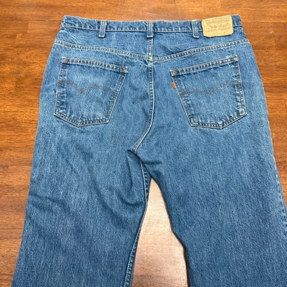 Levis 517 Jeans Mens 35x26 Blue Vintage 1981 Orange Tab‎ Bootcut Denim Altered